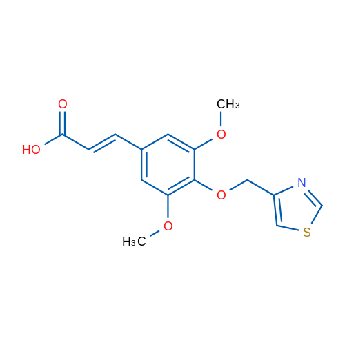 3-[3,5-Dimethoxy-4-(1,3-thiazol-4-ylmethoxy)phenyl]prop-2-enoic acid 5g