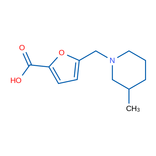 5-((3-Methylpiperidin-1-yl)methyl)furan-2-carboxylic acid 1g