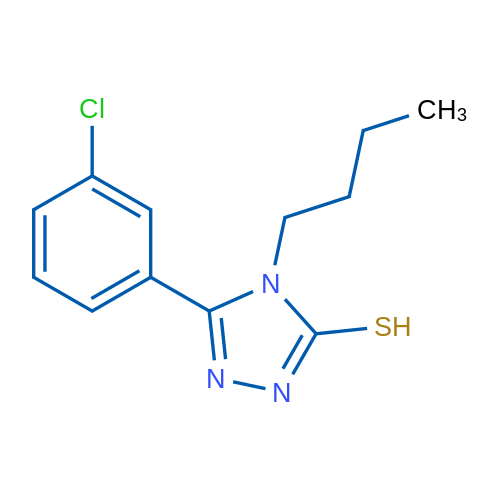 4-Butyl-5-(3-chlorophenyl)-4H-1,2,4-triazole-3-thiol 1g