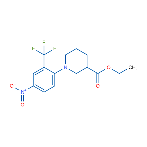 Ethyl 1-(4-nitro-2-(trifluoromethyl)phenyl)piperidine-3-carboxylate 5g