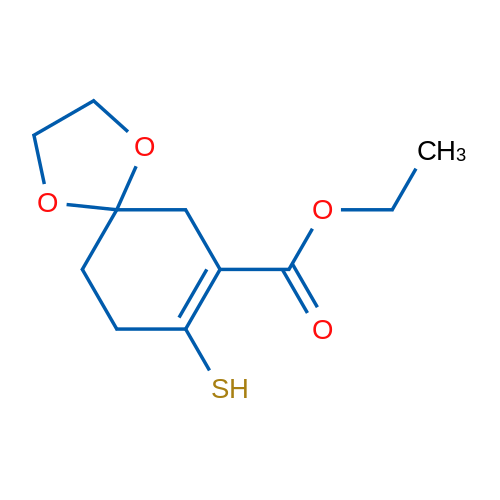 Ethyl 8-mercapto-1,4-dioxaspiro[4.5]dec-7-ene-7-carboxylate 1g