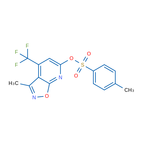 3-Methyl-4-(trifluoromethyl)-[1,2]oxazolo[5,4-b]pyridin-6-yl 4-methylbenzene-1-sulfonate 5g