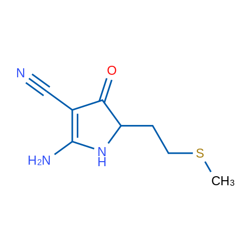 2-Amino-5-[2-(methylsulfanyl)ethyl]-4-oxo-4,5-dihydro-1H-pyrrole-3-carbonitrile 5g