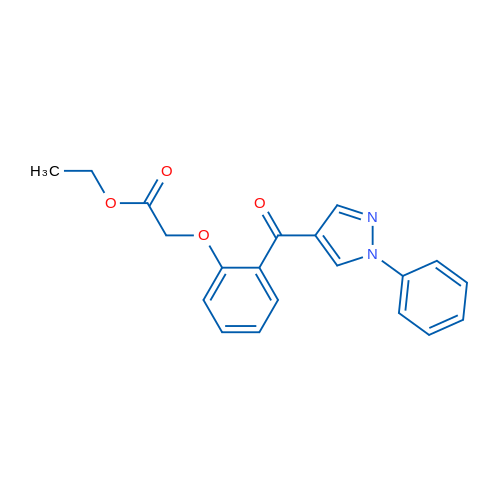 Ethyl 2-[2-(1-phenyl-1H-pyrazole-4-carbonyl)phenoxy]acetate 1g