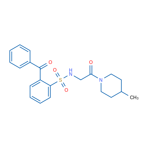 2-Benzoyl-N-[2-(4-methylpiperidin-1-yl)-2-oxoethyl]benzene-1-sulfonamide 1g