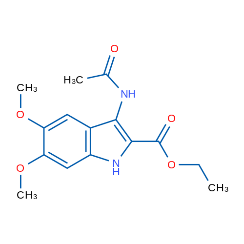 Ethyl 3-acetamido-5,6-dimethoxy-1H-indole-2-carboxylate 1g