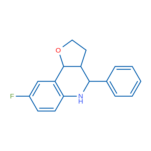8-Fluoro-4-phenyl-2,3,3a,4,5,9b-hexahydrofuro[3,2-c]quinoline 1g