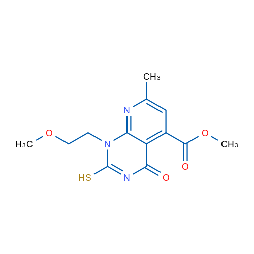 Methyl 2-mercapto-1-(2-methoxyethyl)-7-methyl-4-oxo-1,4-dihydropyrido[2,3-d]pyrimidine-5-carboxylate 1g
