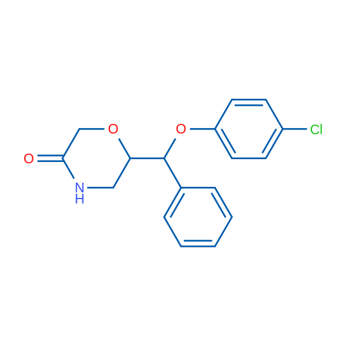 6-((4-Chlorophenoxy)(phenyl)methyl)morpholin-3-one 1g