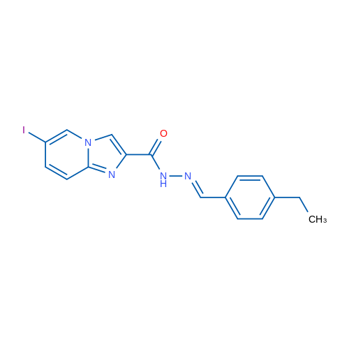 N'-[(1E)-(4-Ethylphenyl)methylidene]-6-iodoimidazo[1,2-a]pyridine-2-carbohydrazide 1g