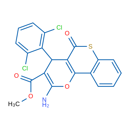 Methyl 2-amino-4-(2,6-dichlorophenyl)-5-oxo-4H,5H-thiochromeno[4,3-b]pyran-3-carboxylate 1g