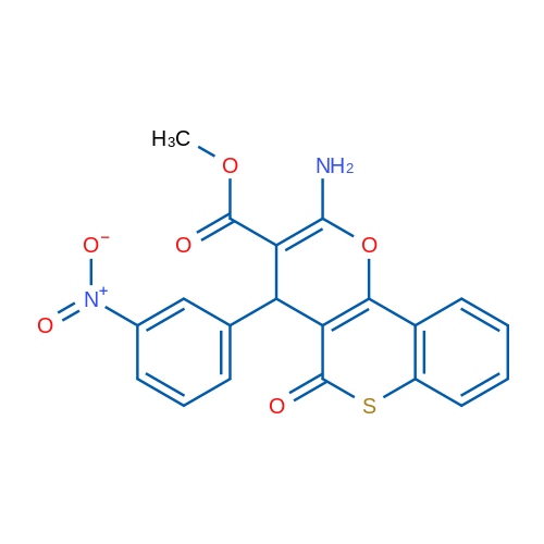 Methyl 2-amino-4-(3-nitrophenyl)-5-oxo-4H,5H-thiochromeno[4,3-b]pyran-3-carboxylate 1g