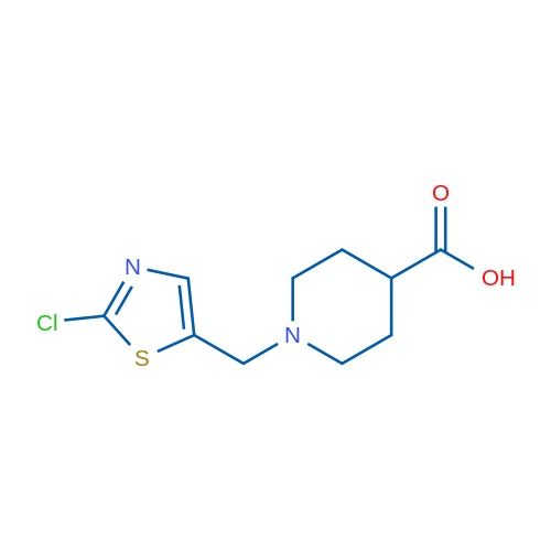 1-((2-Chlorothiazol-5-yl)methyl)piperidine-4-carboxylic acid 1g