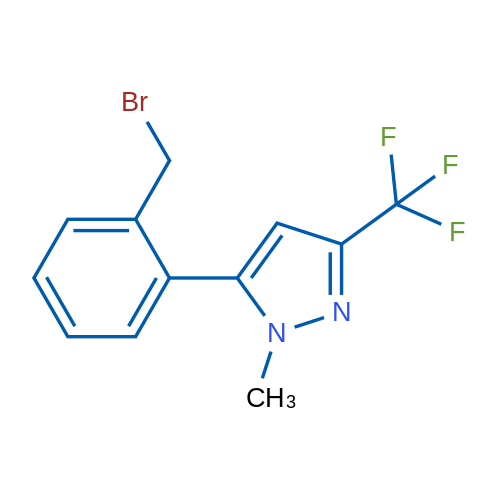 5-(2-(Bromomethyl)phenyl)-1-methyl-3-(trifluoromethyl)-1H-pyrazole 1g
