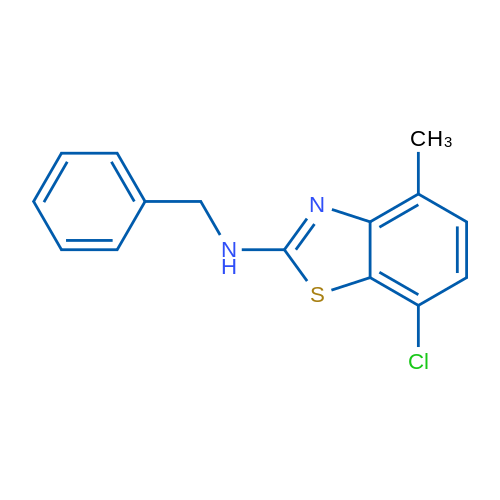 N-benzyl-7-chloro-4-methyl-1,3-benzothiazol-2-amine 1g