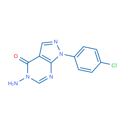 5-amino-1-(4-chlorophenyl)-1,5-dihydro-4H-pyrazolo[3,4-d]pyrimidin-4-one 250mg