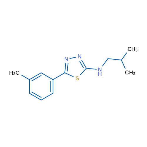 N-Isobutyl-5-(m-tolyl)-1,3,4-thiadiazol-2-amine 1g
