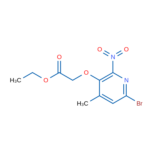 Ethyl 2-((6-bromo-4-methyl-2-nitropyridin-3-yl)oxy)acetate 1g