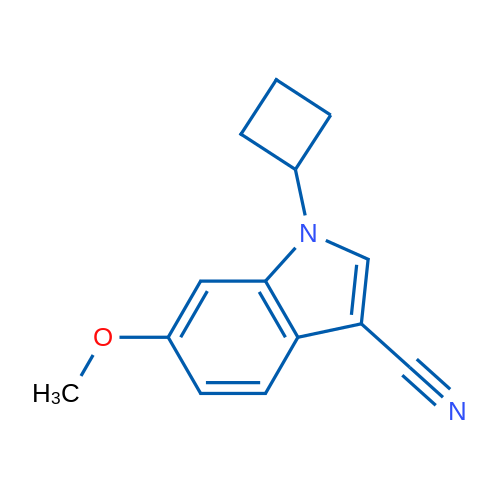 1-Cyclobutyl-6-methoxy-1H-indole-3-carbonitrile 1g