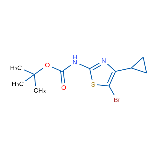 tert-Butyl (5-bromo-4-cyclopropylthiazol-2-yl)carbamate 1g