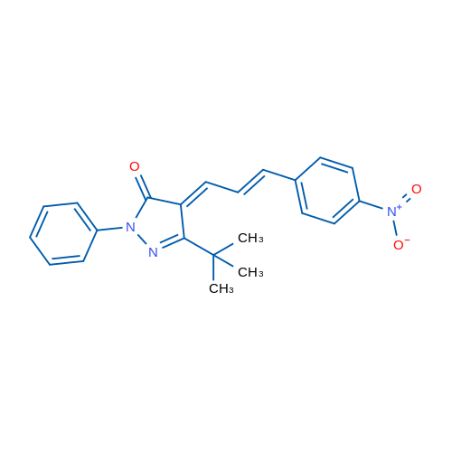 3-tert-Butyl-4-[3-(4-nitrophenyl)prop-2-en-1-ylidene]-1-phenyl-4,5-dihydro-1H-pyrazol-5-one 1g