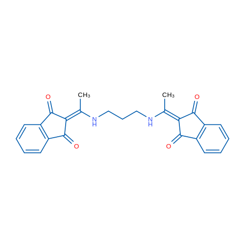 2-{1-[(3-{[1-(1,3-dioxo-2,3-dihydro-1H-inden-2-ylidene)ethyl]amino}propyl)amino]ethylidene}-2,3-dihydro-1H-indene-1,3-dione 1g