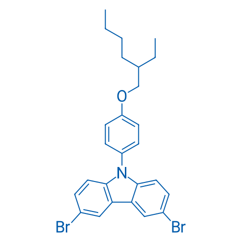 3,6-Dibromo-9-[4-(2-ethylhexyloxy)phenyl]-9H-carbazole 250mg