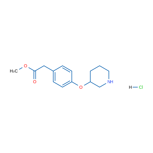 Methyl 2-[4-(piperidin-3-yloxy)phenyl]acetate hydrochloride 100mg