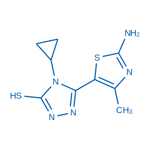 5-(2-Amino-4-methylthiazol-5-yl)-4-cyclopropyl-4h-1,2,4-triazole-3-thiol 50mg