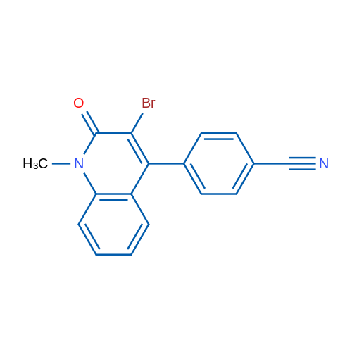 3-Bromo-4-(4-cyanophenyl)-1-methyl-2-oxo-1,2-dihydroquinoline 1g