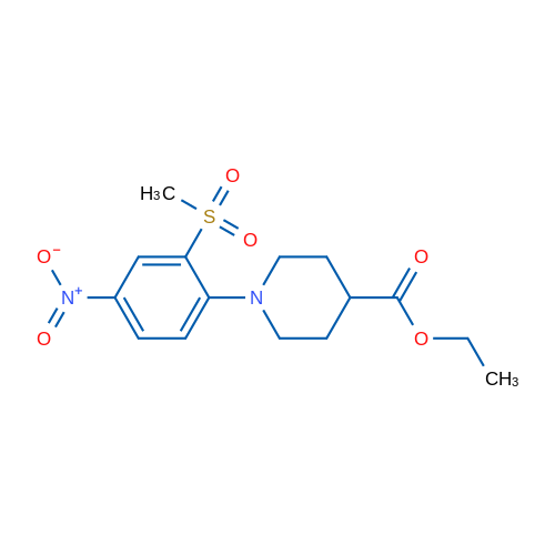 Ethyl 1-(2-(methylsulfonyl)-4-nitrophenyl)piperidine-4-carboxylate 1g