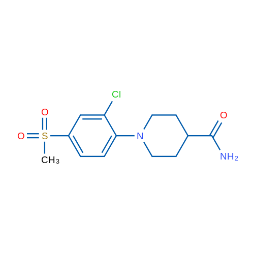 1-(2-Chloro-4-(methylsulfonyl)phenyl)piperidine-4-carboxamide 5g