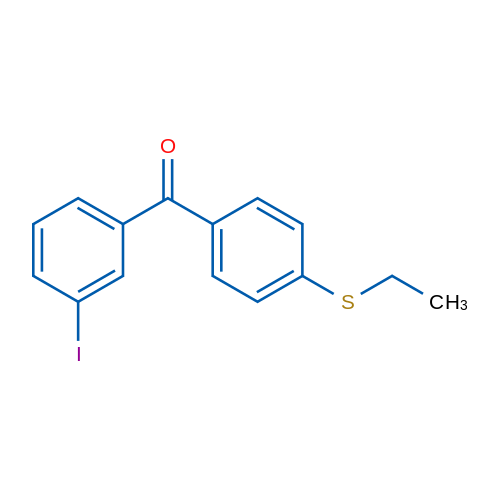 (4-(Ethylthio)phenyl)(3-iodophenyl)methanone 5g