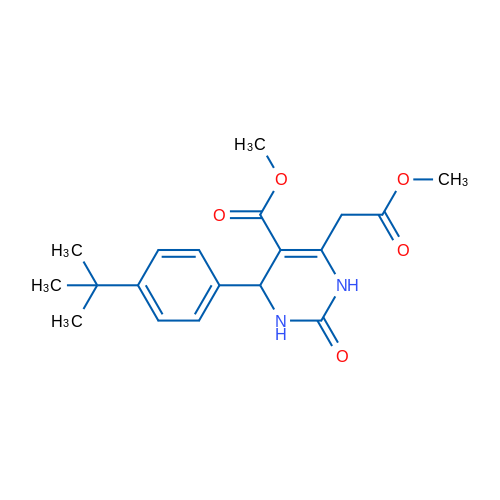 Methyl 4-(4-(tert-butyl)phenyl)-6-(2-methoxy-2-oxoethyl)-2-oxo-1,2,3,4-tetrahydropyrimidine-5-carboxylate 1g