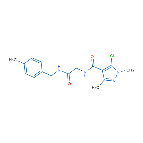 2-[(5-Chloro-1,3-dimethyl-1H-pyrazol-4-yl)formamido]-N-[(4-methylphenyl)methyl]acetamide 1g