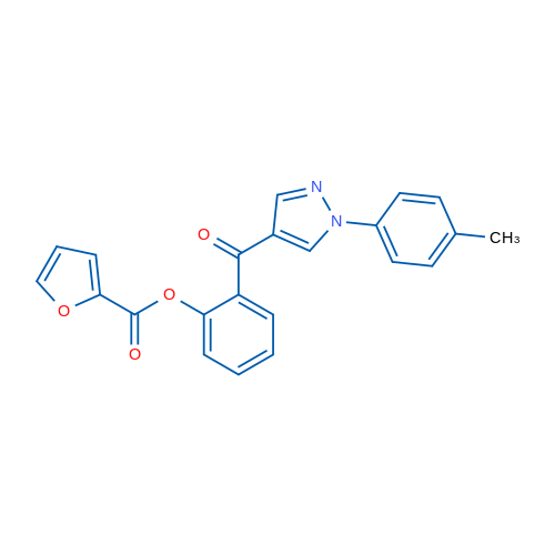 2-[1-(4-Methylphenyl)-1H-pyrazole-4-carbonyl]phenyl furan-2-carboxylate 1g