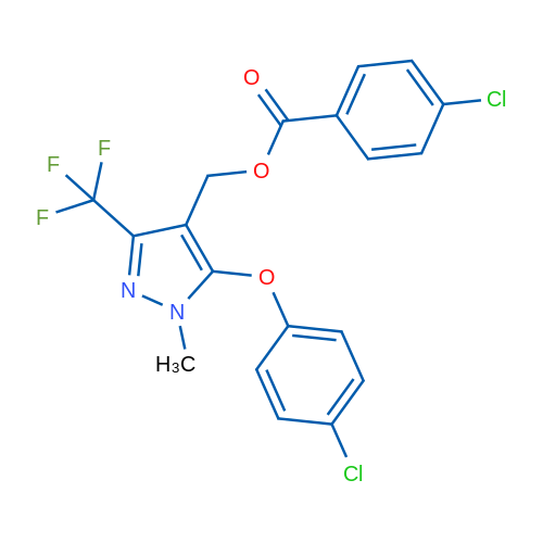 [5-(4-Chlorophenoxy)-1-methyl-3-(trifluoromethyl)-1H-pyrazol-4-yl]methyl 4-chlorobenzoate 1g