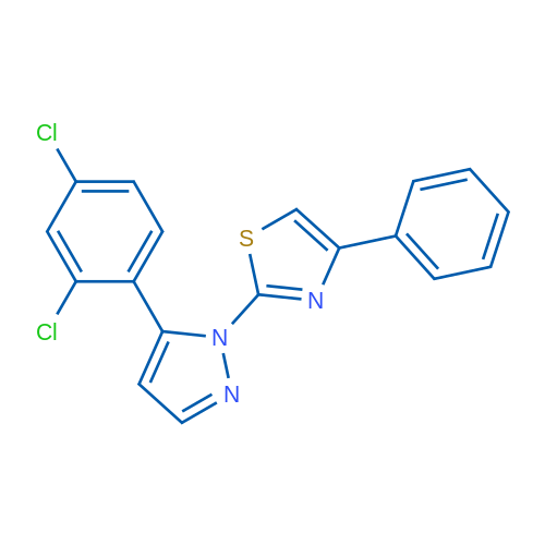 2-[5-(2,4-Dichlorophenyl)-1H-pyrazol-1-yl]-4-phenyl-1,3-thiazole 1g