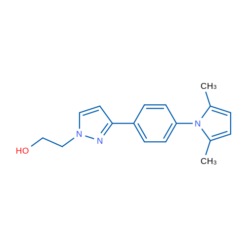 2-{3-[4-(2,5-dimethyl-1H-pyrrol-1-yl)phenyl]-1H-pyrazol-1-yl}ethan-1-ol 1g