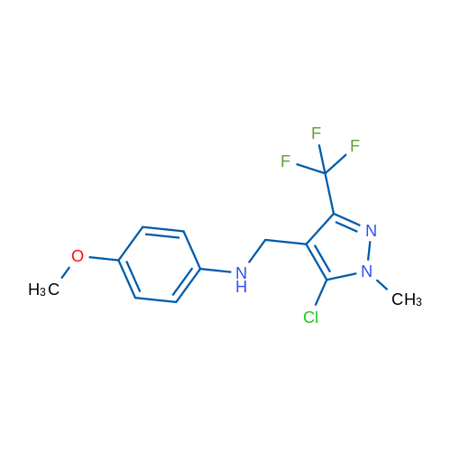 N-{[5-chloro-1-methyl-3-(trifluoromethyl)-1H-pyrazol-4-yl]methyl}-4-methoxyaniline 1g