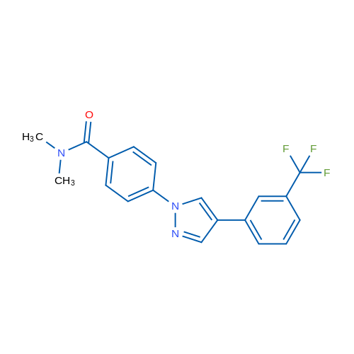 N,N-Dimethyl-4-{4-[3-(trifluoromethyl)phenyl]-1H-pyrazol-1-yl}benzamide 1g
