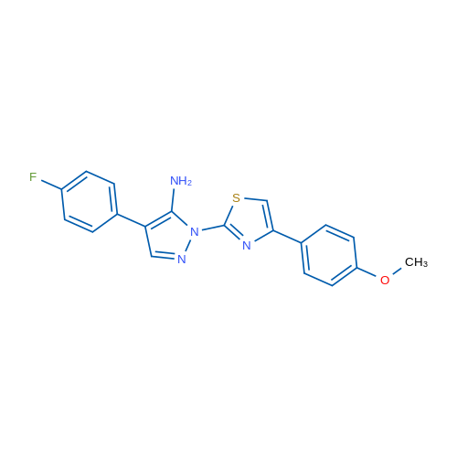 4-(4-Fluorophenyl)-1-[4-(4-methoxyphenyl)-1,3-thiazol-2-yl]-1H-pyrazol-5-amine 1g