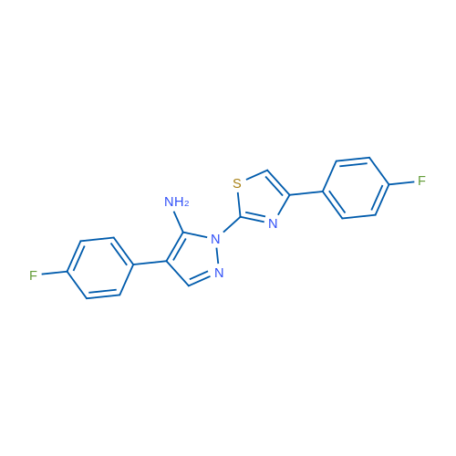 4-(4-Fluorophenyl)-1-[4-(4-fluorophenyl)-1,3-thiazol-2-yl]-1H-pyrazol-5-amine 1g