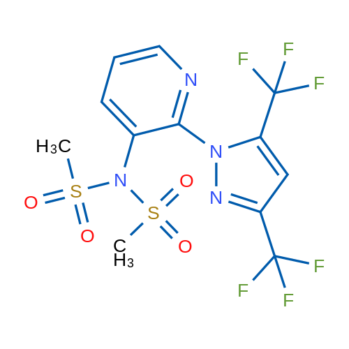 N-{2-[3,5-bis(trifluoromethyl)-1H-pyrazol-1-yl]pyridin-3-yl}-N-methanesulfonylmethanesulfonamide 1g
