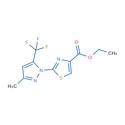 Ethyl 2-(3-methyl-5-(trifluoromethyl)-1H-pyrazol-1-yl)thiazole-4-carboxylate 5g