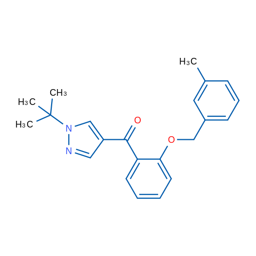 1-tert-Butyl-4-{2-[(3-methylphenyl)methoxy]benzoyl}-1H-pyrazole 1g