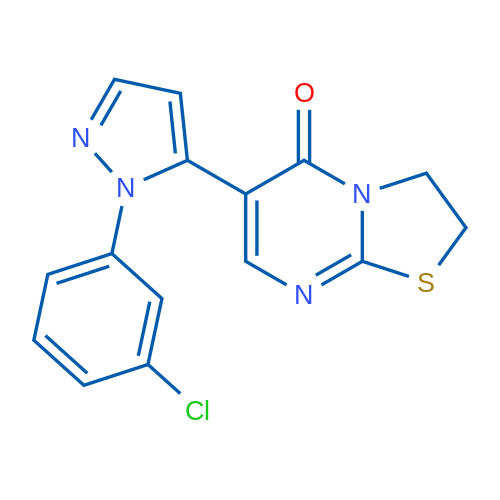 6-[1-(3-Chlorophenyl)-1H-pyrazol-5-yl]-2H,3H,5H-[1,3]thiazolo[3,2-a]pyrimidin-5-one 1g