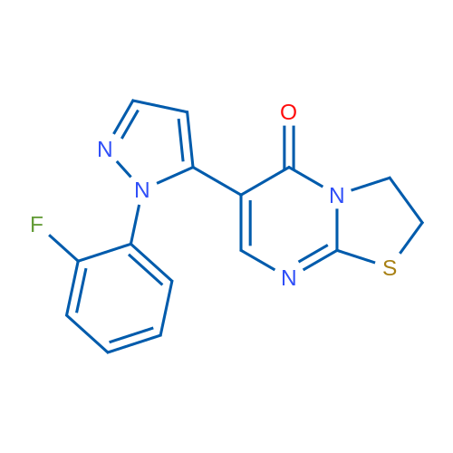 6-[1-(2-Fluorophenyl)-1H-pyrazol-5-yl]-2H,3H,5H-[1,3]thiazolo[3,2-a]pyrimidin-5-one 1g