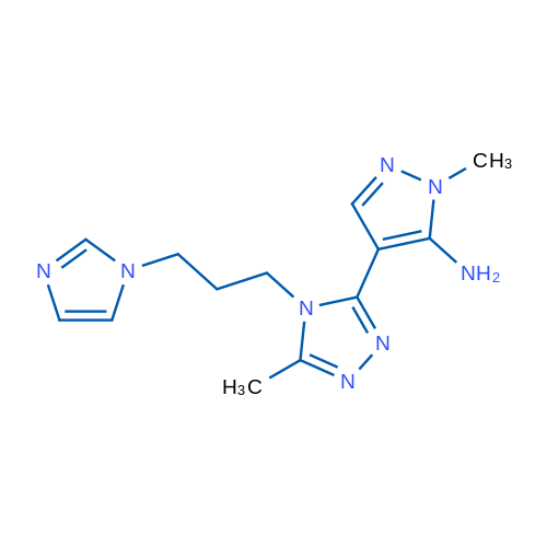 4-{4-[3-(1H-imidazol-1-yl)propyl]-5-methyl-4H-1,2,4-triazol-3-yl}-1-methyl-1H-pyrazol-5-amine 1g