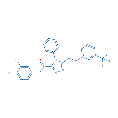 3-[(3,4-Dichlorophenyl)methanesulfinyl]-4-phenyl-5-{[3-(trifluoromethyl)phenoxy]methyl}-4H-1,2,4-triazole 1g